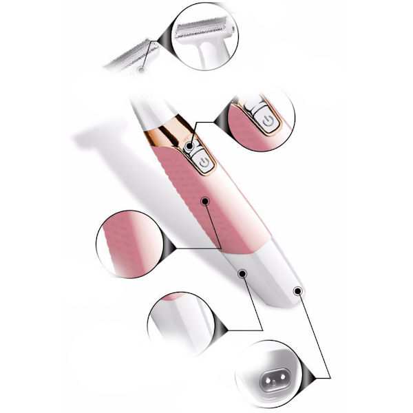 Praktisk Rakapparat / Trimmer KEMEI-1900 Rosa