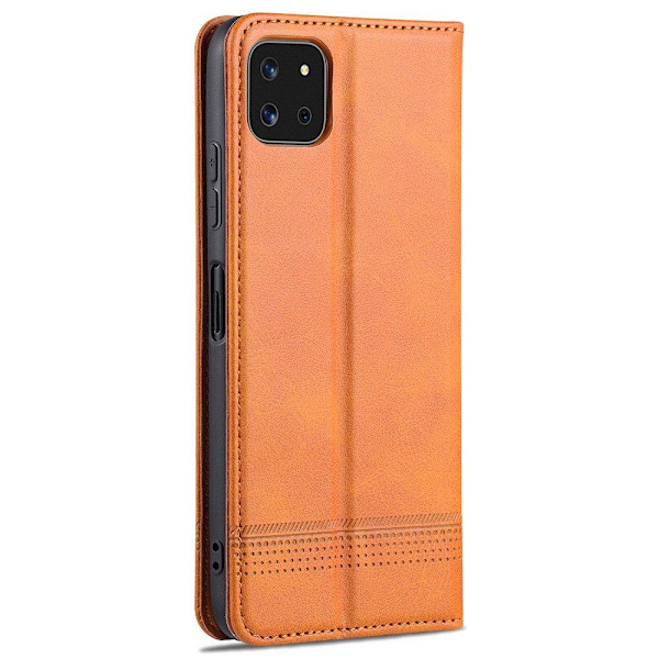 Glat AZNS Wallet Case - Samsung Galaxy A22 5G Mörkbrun
