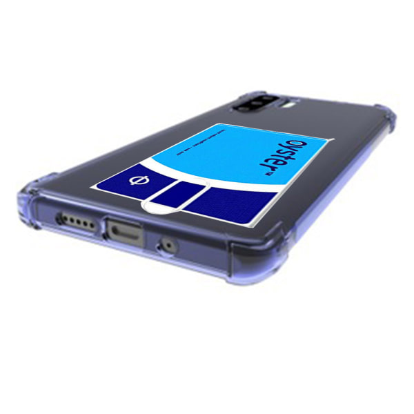 Beskyttelsesdeksel med kortholder - Huawei P30 Pro Transparent/Genomskinlig