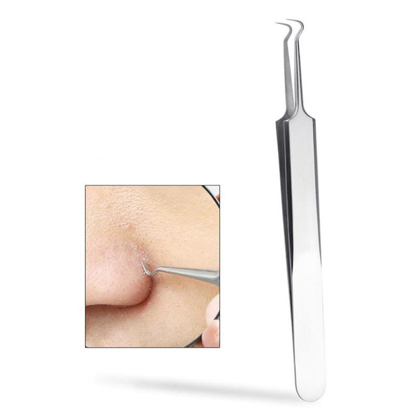 Smidige pinsetter (rustfritt stål) akne/hudorm D