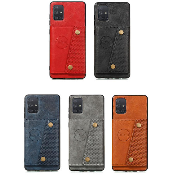 Praktiskt Skal med Kortfack - Samsung Galaxy A52 Svart