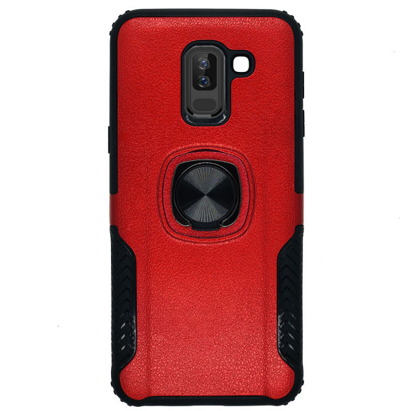 Samsung Galaxy A6+ - Cover med ringholder Röd