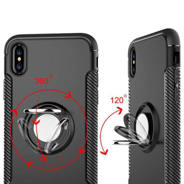 Robust Skyddsskal med Ringhållare till iPhone XR Petrol