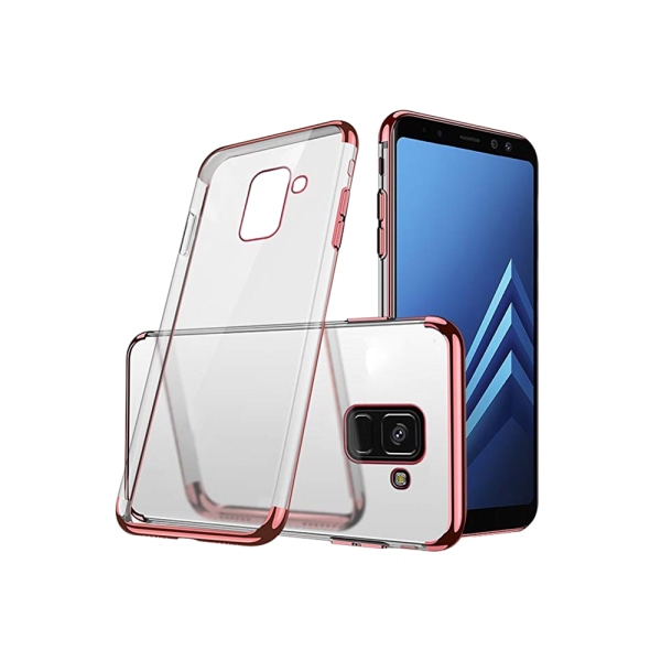 Elegant Silikonskal till Samsung Galaxy A8 2018 (Electroplated) Roséguld