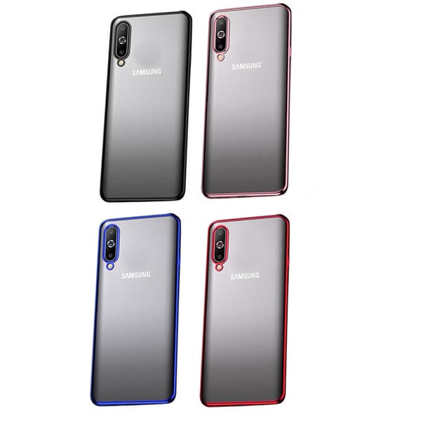 St�td�mpande Smidigt Silikonskal - Samsung Galaxy A50 Silver