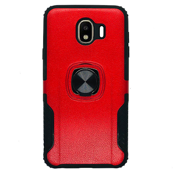 Skyddsskal med Ringh�llare - Samsung Galaxy J4 2018 Mörkblå
