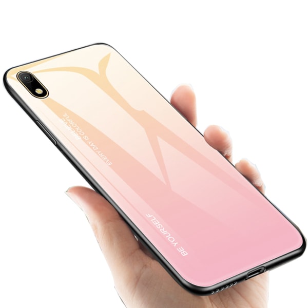 Huawei Y5 2019 - Stødabsorberende Nkobee Cover Blå/Rosa