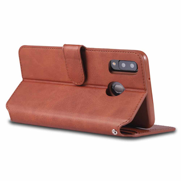 Smart Pung Etui Yazunshi - Samsung Galaxy A20E Brun