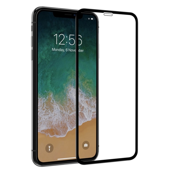 D: Fence Screen Protector (3-PACK) for iPhone XS Max (ramme) Svart