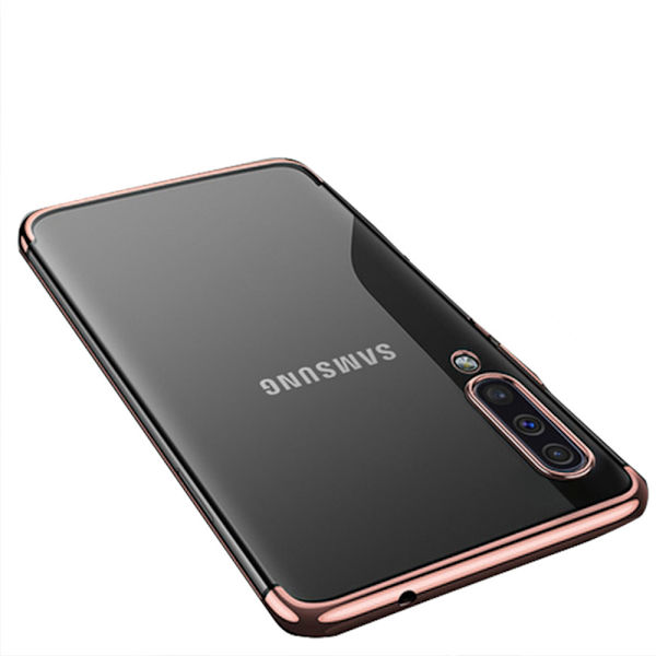 Skyddande Smart Silikonskal - Samsung Galaxy A50 Guld