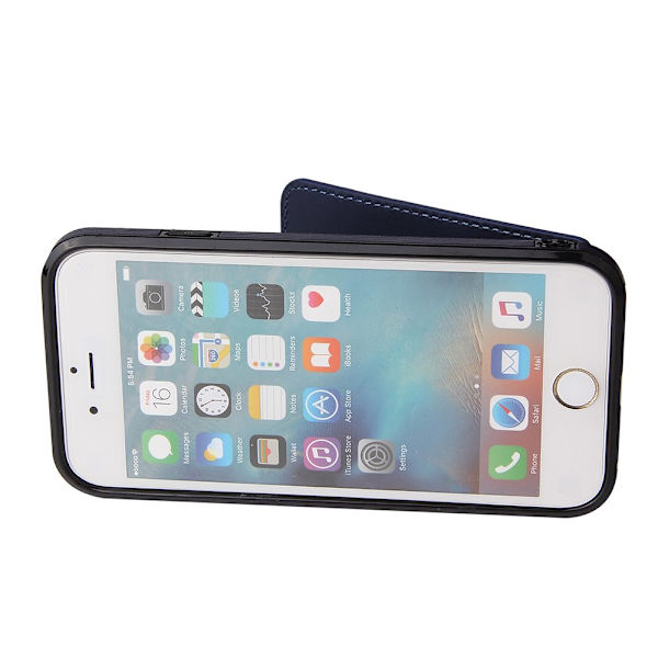 Effektfullt Skal med Kortfack - iPhone 8 Svart