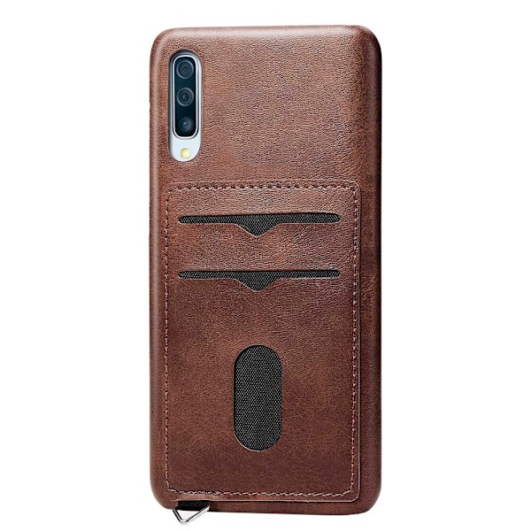 Smidigt Leman Skal med Korth�llare - Samsung Galaxy A50 Ljusbrun