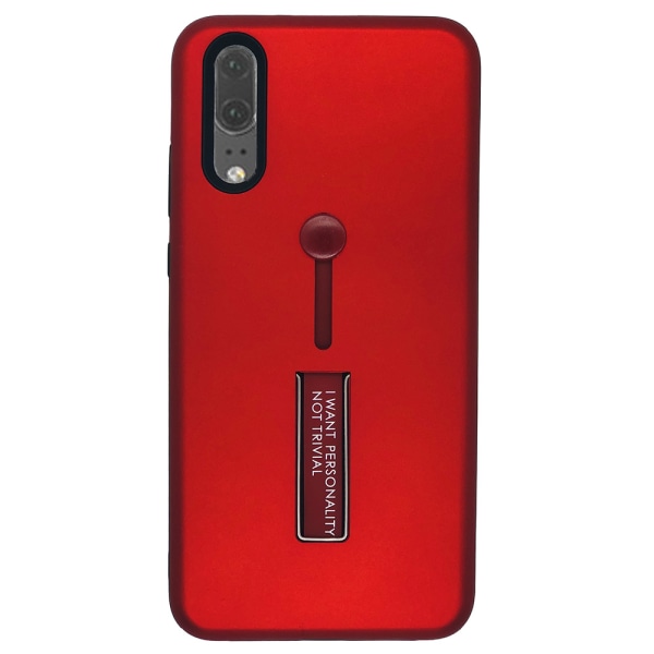 Huawei P20 - Robust Stilsäkert Skal från Kisscase Röd