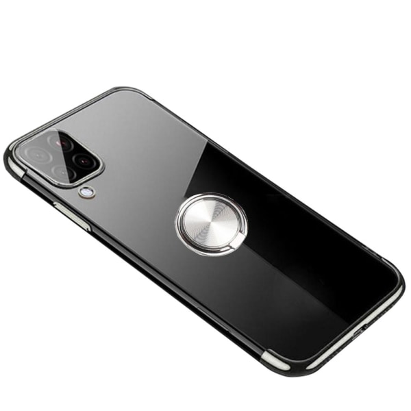 Praktisk stilfuldt cover med ringholder - Samsung Galaxy A42 Svart
