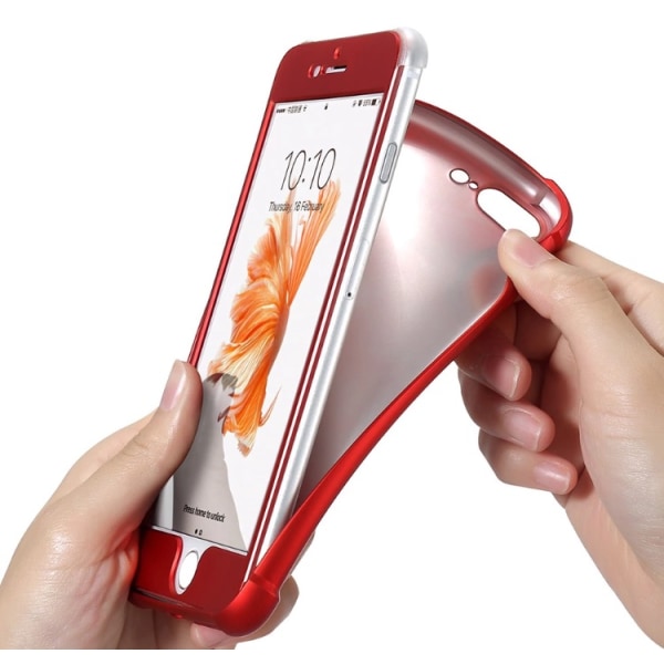 iPhone 7 Plus - Smart eksklusivt beskyttelsesdeksel (FLOVEME) (MAX BESKYTTELSE) Röd