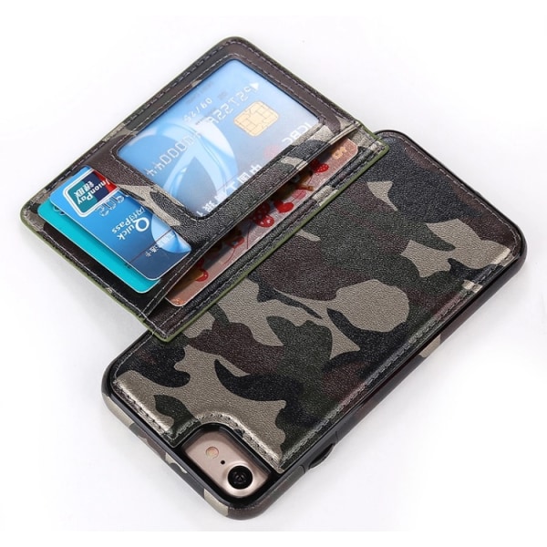 Hendig militærmønster lommebokdeksel til iPhone 6/6S PLUS Grön