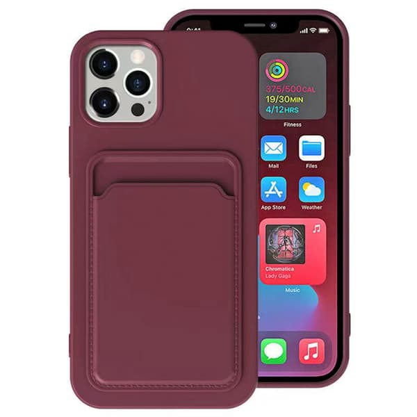 Etui med kortlomme - iPhone 13 Orange