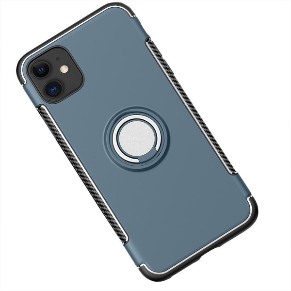 Glatt smart deksel med ringholder (FLOVEME) - iPhone 12 Blå