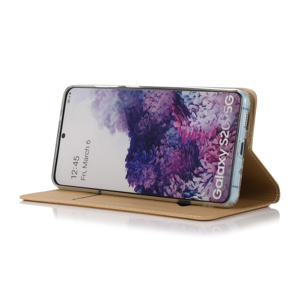 Stilrent Smidigt Plånboksfodral - Samsung Galaxy S20 Guld