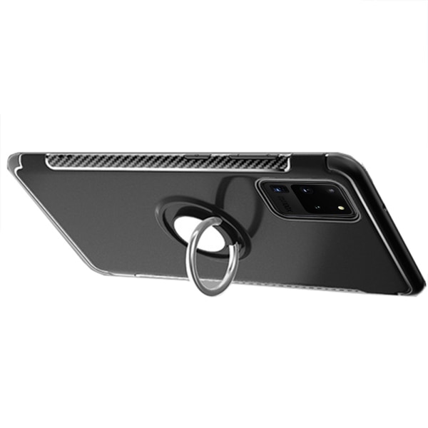 Samsung Galaxy S20 Ultra - Eksklusivt beskyttelsescover med ringholder Grå