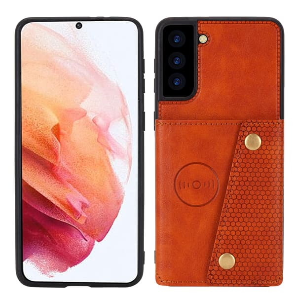 Designskal med Kortfack - Samsung Galaxy S22 Mörkblå