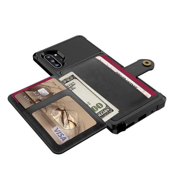 Glat cover med kortrum - Samsung Galaxy Note10 Plus Brun