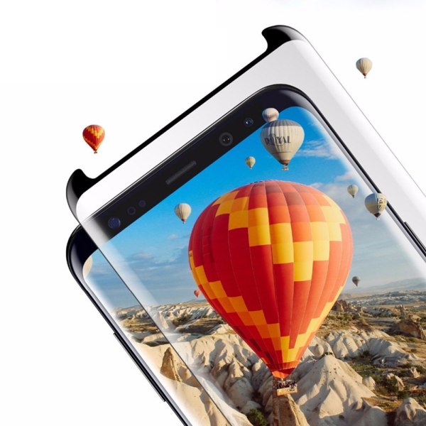 2-PACK Skærmbeskytter CASE-venlig og fuldlim Samsung Galaxy S9 Svart