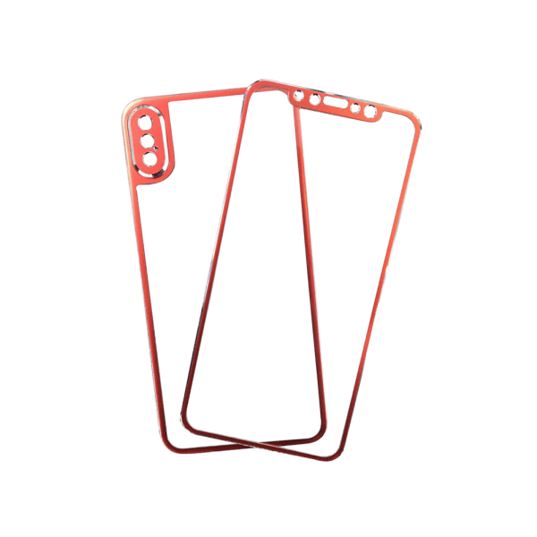 iPhone X/XS Skärmskydd i Aluminium Fram och Bak (HuTech) Röd