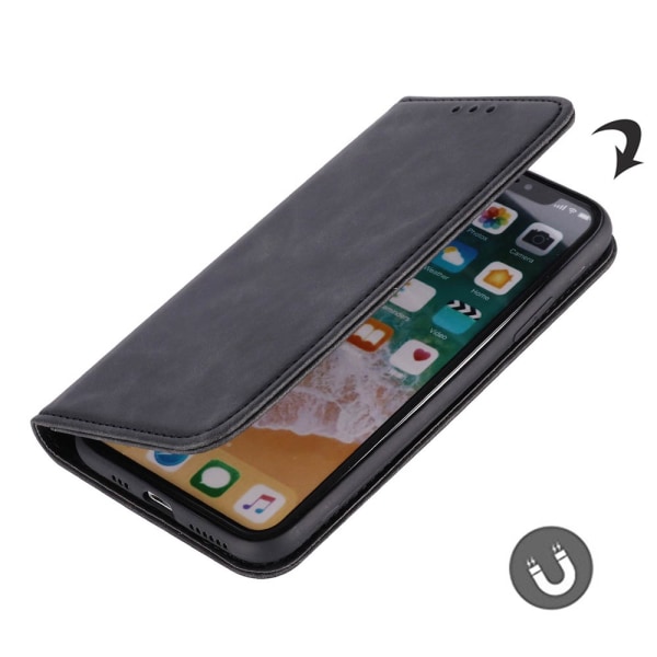 Glatt lommebokdeksel (FLOVEME) - iPhone 11 Pro Max Röd