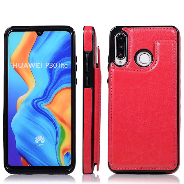 Skal med Kortfack - Huawei P30 Lite Brun