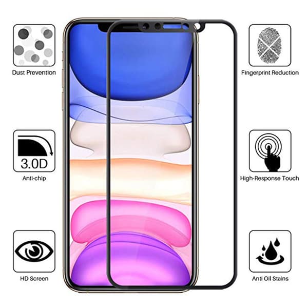 Skärmskydd 3D D:fence iPhone 11 Pro 3-PACK Svart