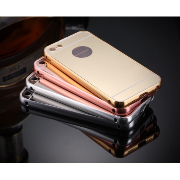 iPhone 5/5S/5SE - Elegant cover fra LEMAN (ramme i aluminium) Svart