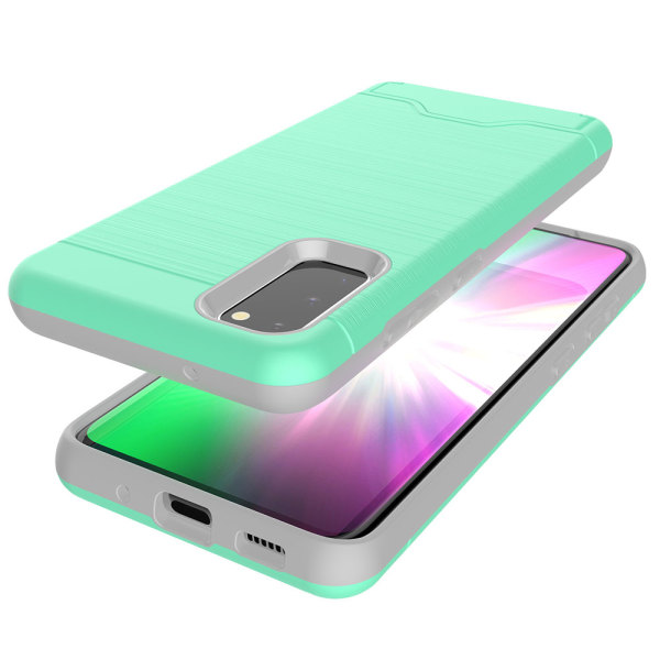 Samsung Galaxy S20 - Elegant Skal med Korthållare Grön