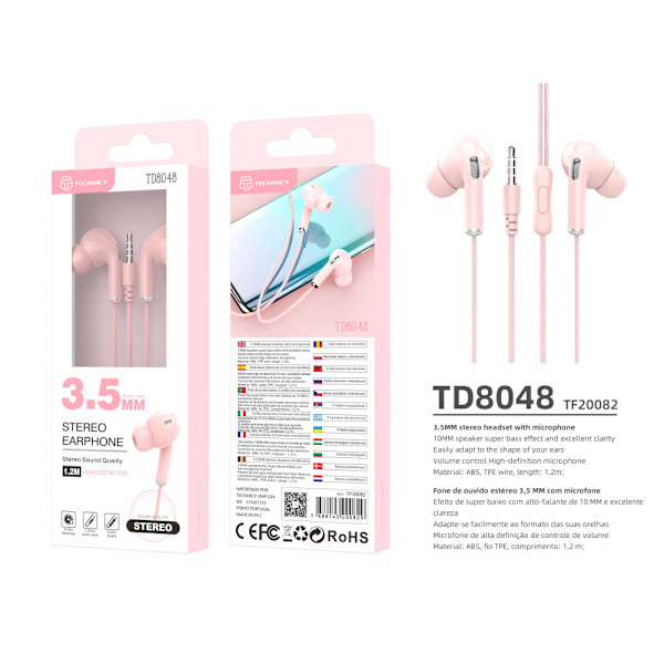 Upptäck Earphones Macaron 3rd Generation från Techansy Grön