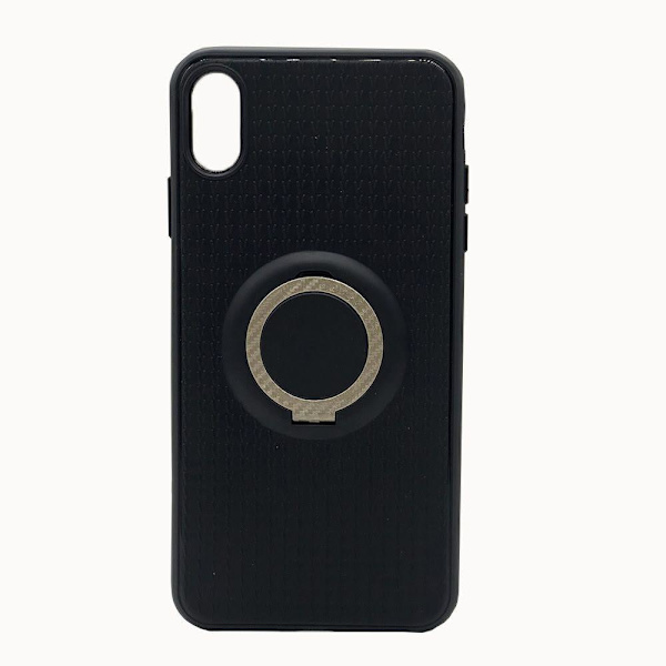 Praktiskt Skyddsskal med Ringhållare för iPhone XS Max Rosaröd
