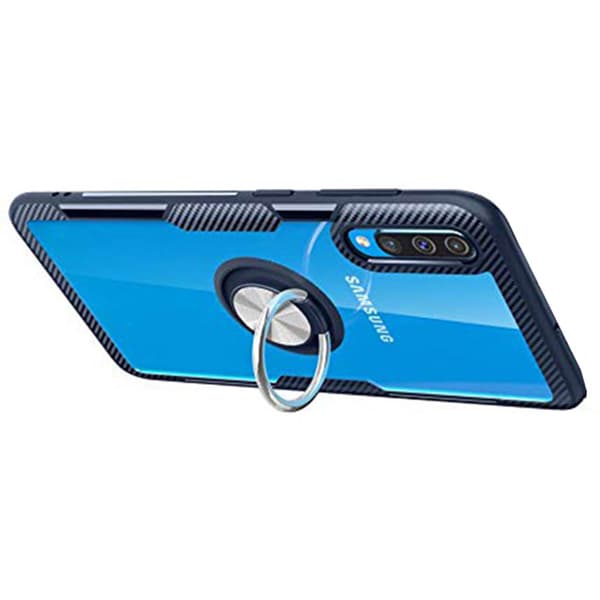 Samsung Galaxy A50 - Skal med Ringh�llare Röd/Silver
