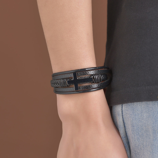 Stilsäkert Armband KORS (PU-läder) Guld 19CM