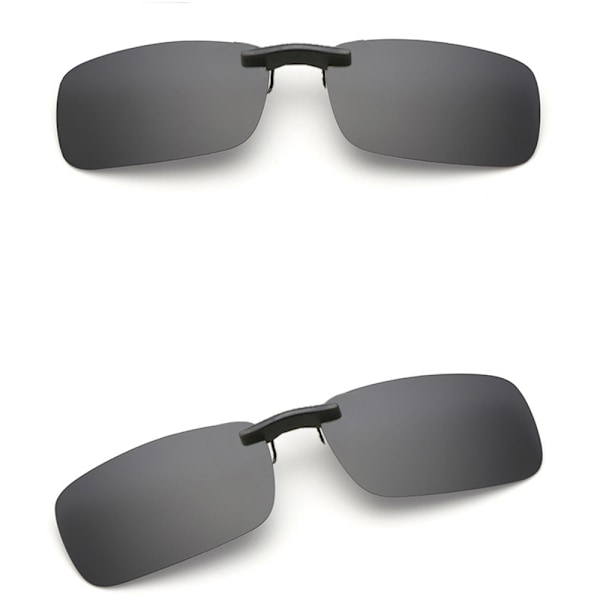 Effektfulla Clip-on Solglasögon Polarized Svart