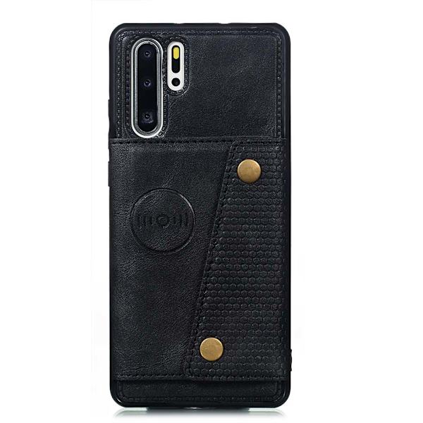 Ammattimainen kuori korttikotelolla - Huawei P30 Pro Svart