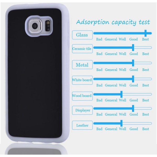 Smart Anti-Gravity Silicon-deksel til Galaxy S7 EDGE Vit