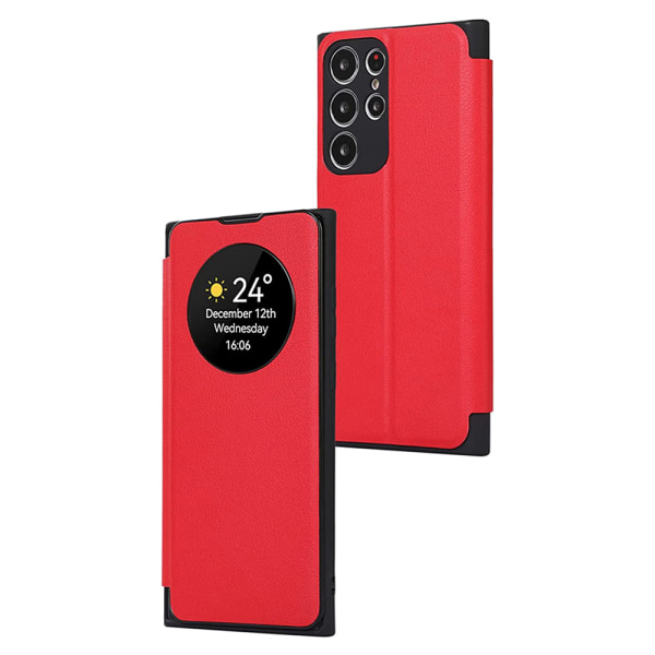 Smidigt Smartfodral - Samsung Galaxy S23 Ultra Röd