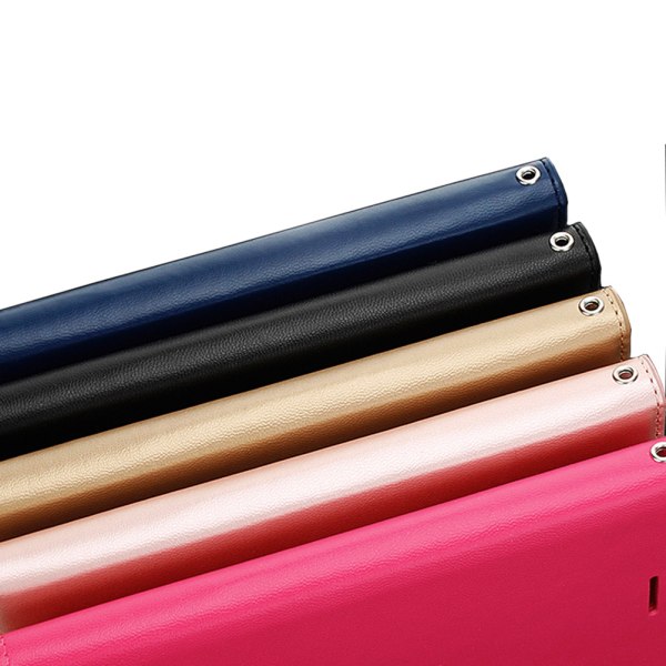 DAGBOK - Elegant veske med lommebok til iPhone XS Max Rosaröd