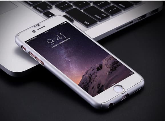 Stilrent Skyddsfodral f�r iPhone 6/6S  (Fram och bak) Roséguld
