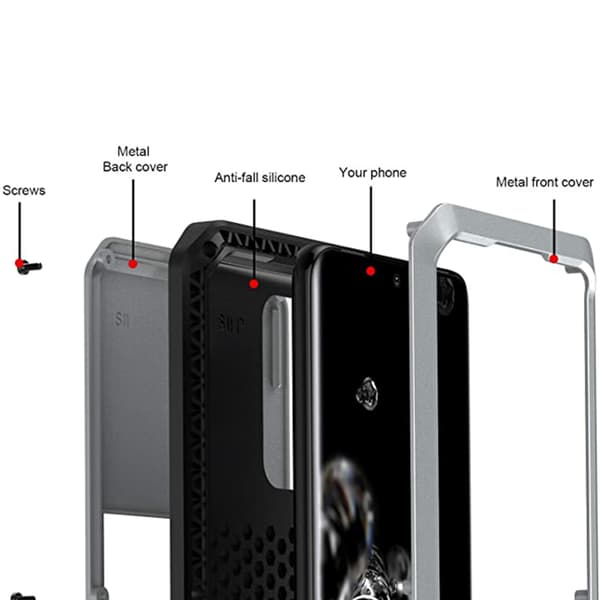 Samsung Galaxy S20 Ultra - Aluminium Skal Svart
