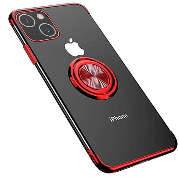 Tyylikäs kansi sormustelineellä - iPhone 13 Röd