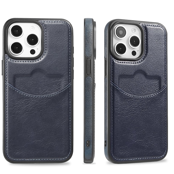 iPhone 13 Pro Max - Kortfodral med premiumdesign Mörkbrun