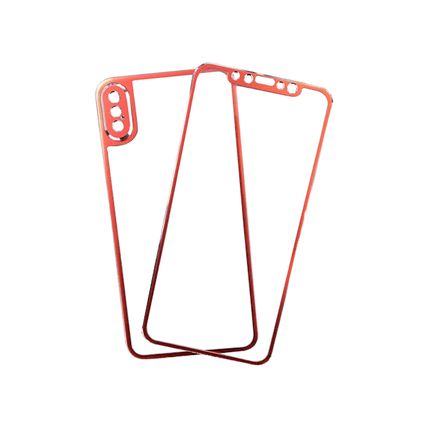 Skärmskydd i Aluminium Dubbelsidigt (HuTech) - iPhone X/XS Röd