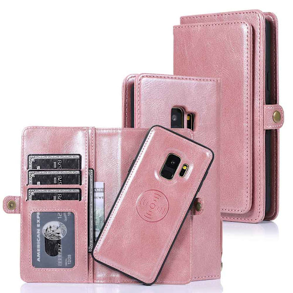 Smooth Double Wallet Case - Samsung Galaxy S9 Brun