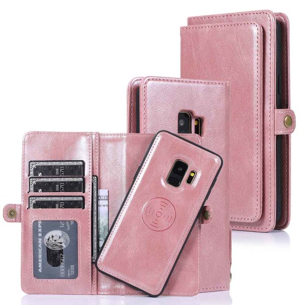 Smooth Double Wallet Case - Samsung Galaxy S9 Roséguld