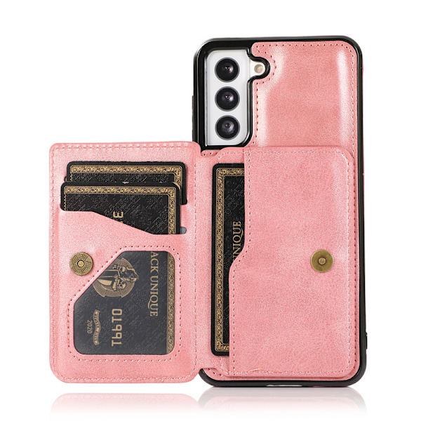 Skal med Kortfack - Samsung Galaxy S23 Plus Roséguld